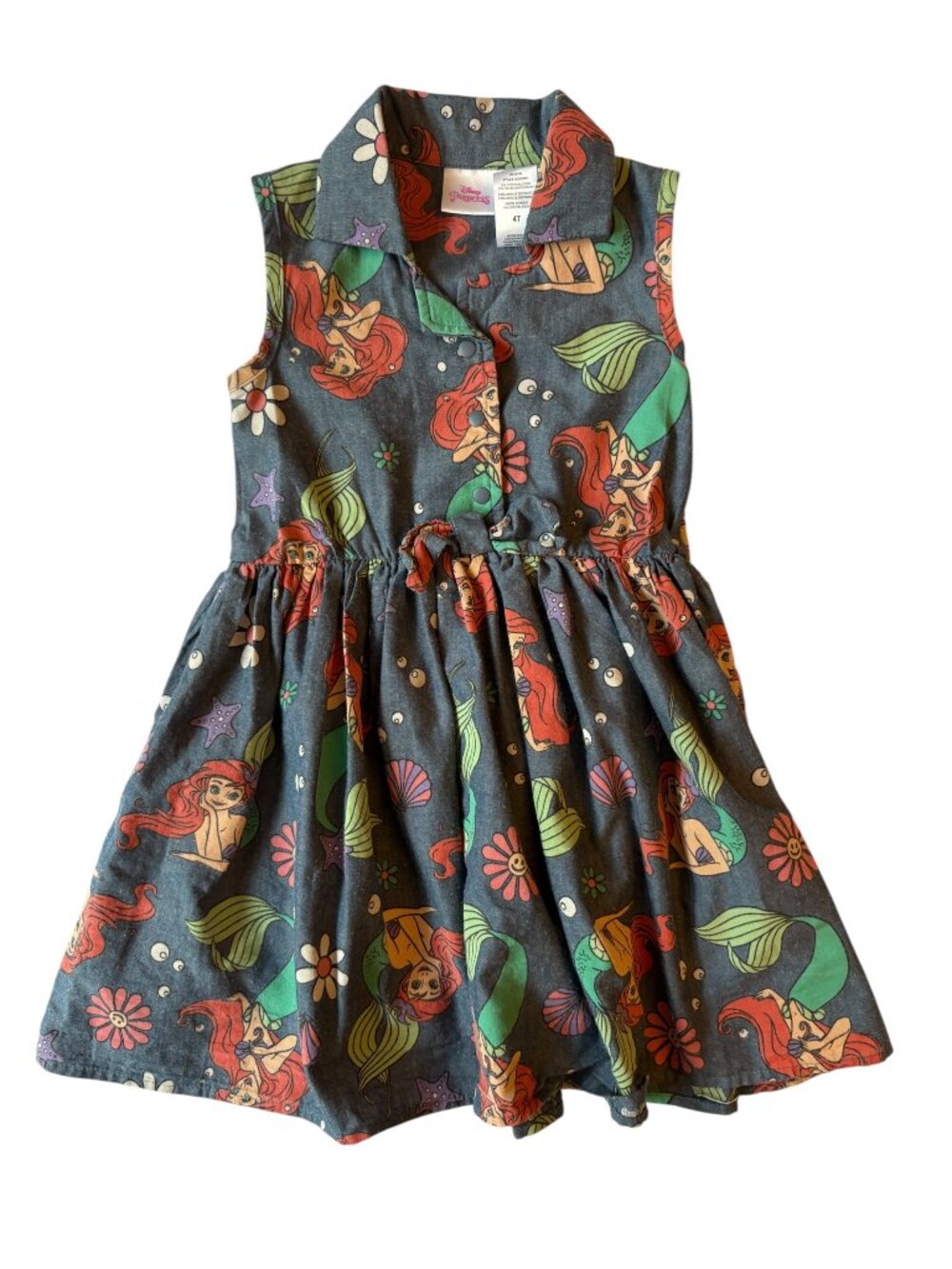 Girls Disney Little Mermaid Dress size 4T - Picture 2 of 6